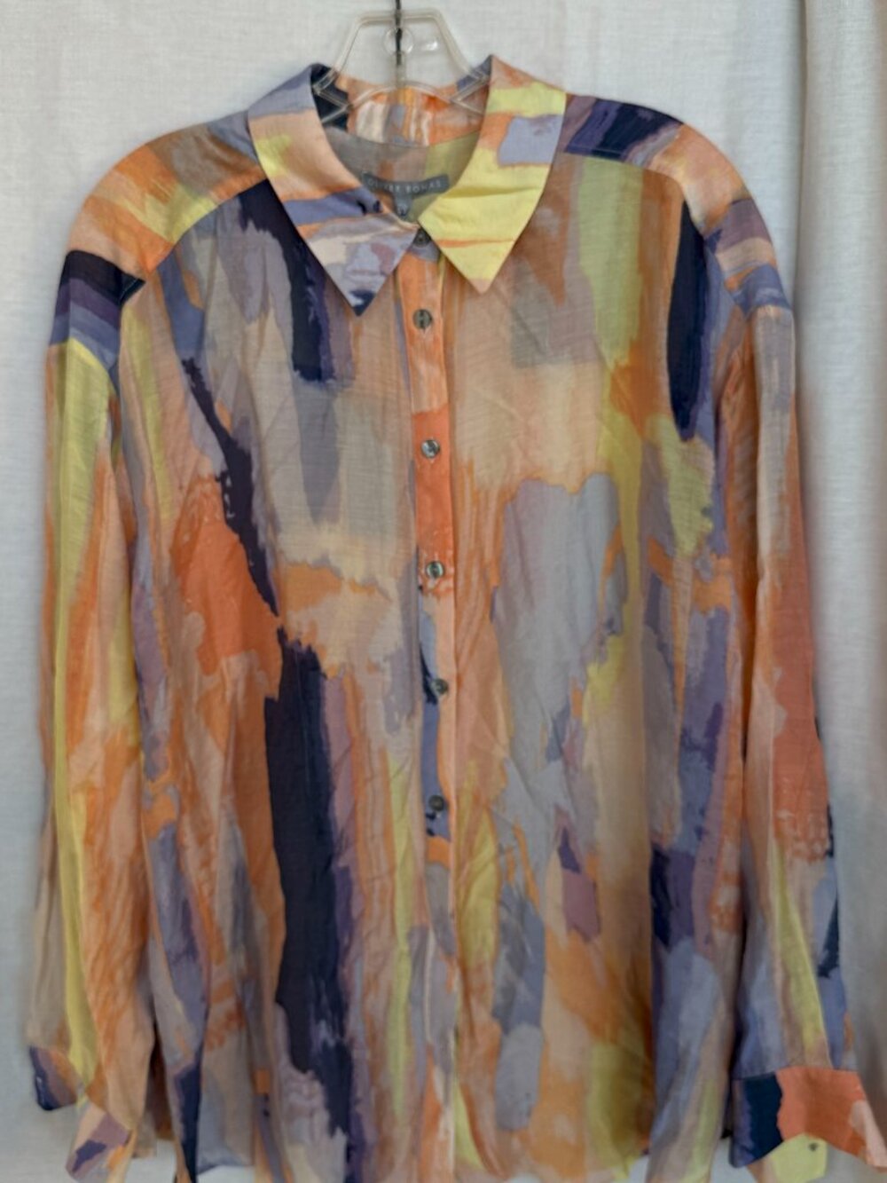 Oliver Bonas L/S Sunset Ombre Orange Shirt